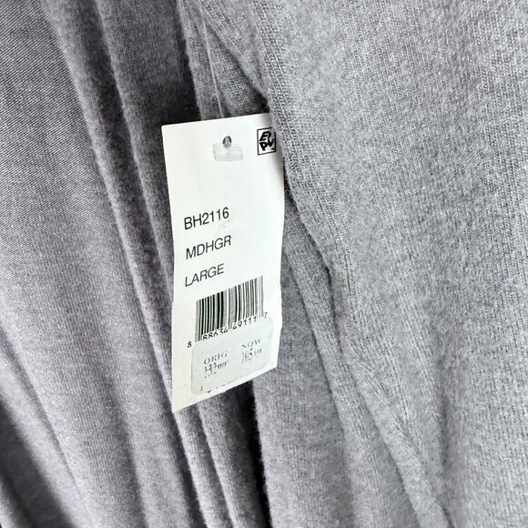 NWT Beyond Yoga High Slits Long Duster Cardigan Heather Gray Size Large L NEW - Picture 7 of 10